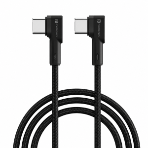 Portronics Konnect L 60W PD Type C to Type C Mobile Charging Cable, 1.2M, Fast Data Sync, Tangle Resistant, TPE+Nylon Braided