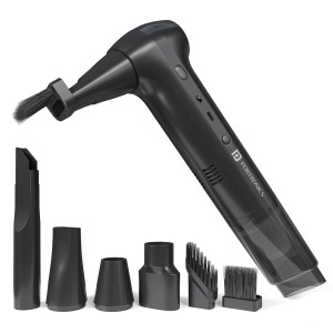 Portronics AirCop 2-in-1 Cordless Vacuum Cleaner & Air Blower, 16000Pa Suction, Dual BLDC Motors, 130000 RPM, Type-C Rechargeable, Portable Car, Home & Office Cleaner - (Black)