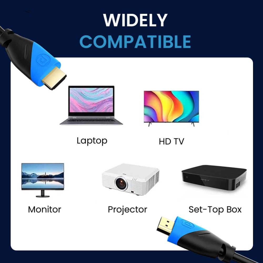 Portronics Konnect Sync HDMI to HDMI Cable 4K@60Hz (1.5 Meter)