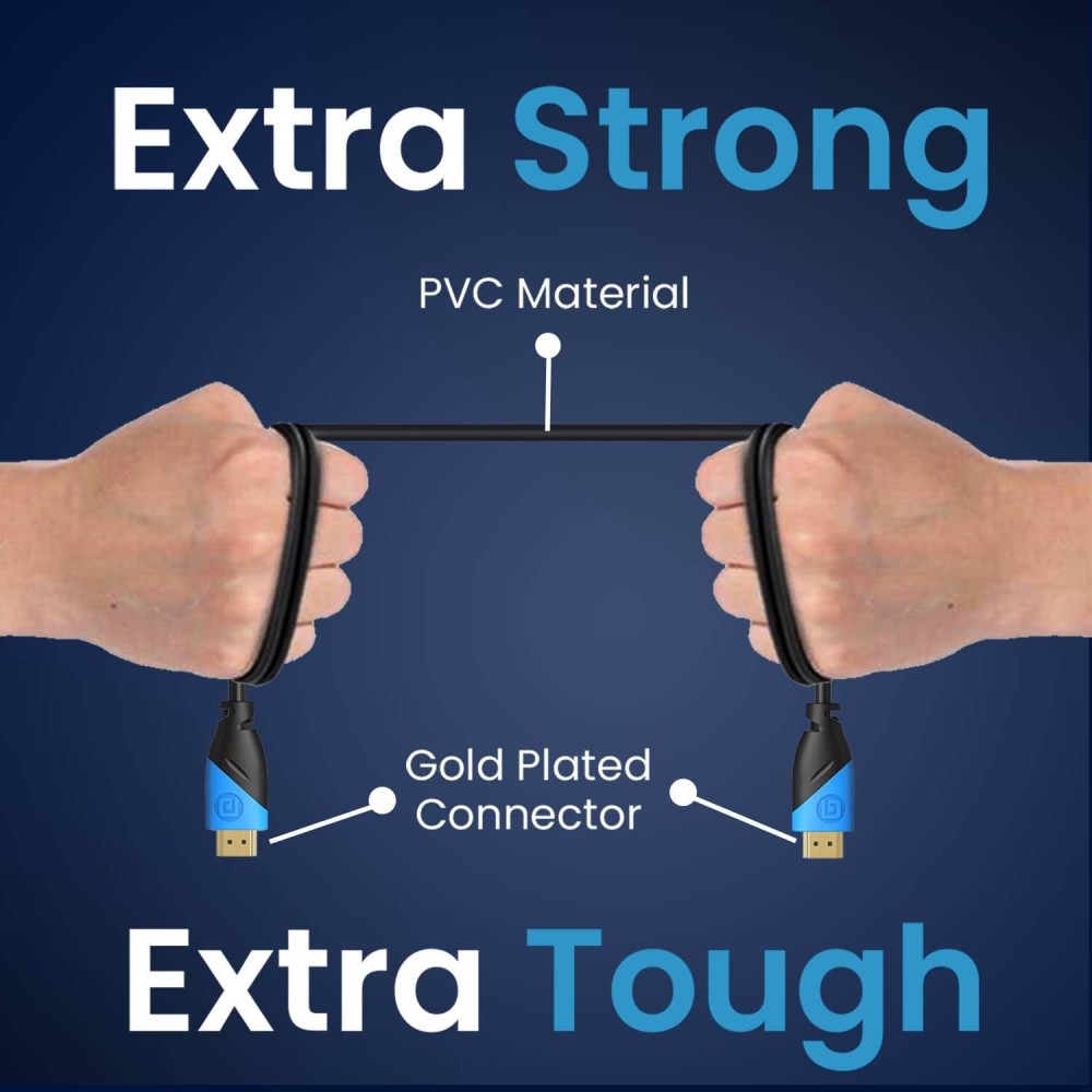Portronics Konnect Sync HDMI to HDMI Cable 4K@60Hz (1.5 Meter)