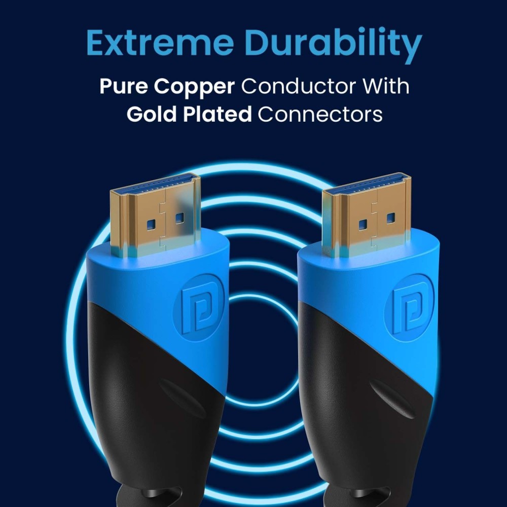 Portronics Konnect Sync HDMI to HDMI Cable 4K@60Hz (1.5 Meter)