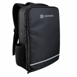 Portronics Elements U, 2-in-1 Laptop Backpack & Luggage Bag for 15.6 Inch Laptop, Water-Resistant Convertible Travel Backpack with Spacious Compartments & Secure Buckle - (Dark Grey)