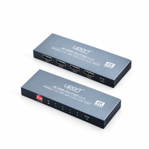 UPORT 1x4 HDMI Splitter 4K 60Hz HDMI 2.0 18Gbps, 1 Input 4 Output Powered HDMI Splitter with EDID