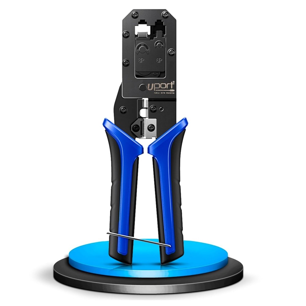 UPORT RJ45 RJ11 RJ12 Crimping Tool, 4P 6P 8P Modular Network Cable Crimper, Wire Stripper & Cutter for CAT5 CAT5e CAT6