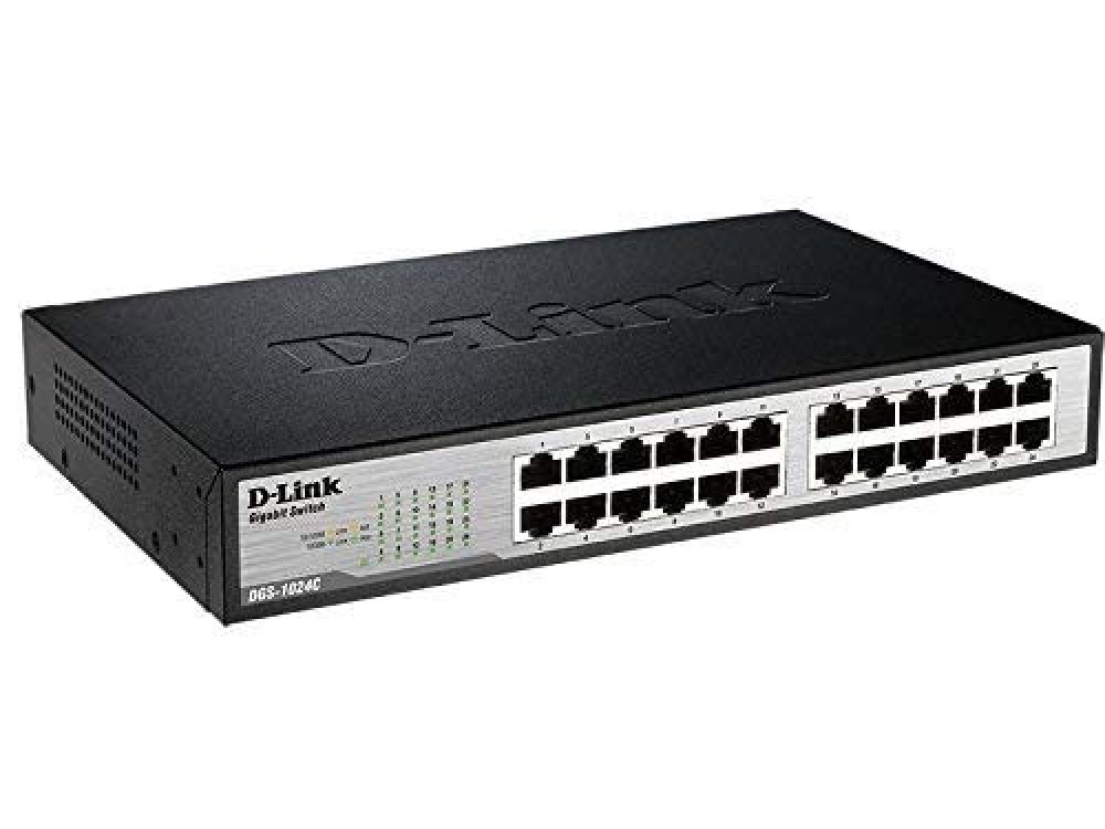 D-Link DGS-1024C 24-Port Gigabit Unmanaged Desktop and Rackmount Switch