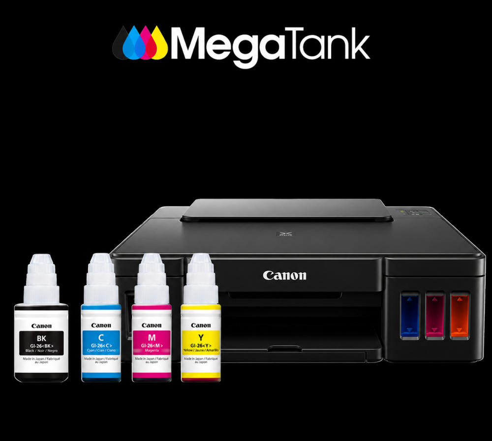 Canon PIXMA MegaTank G1010 Single Function Ink Tank Colour Printer(Black).