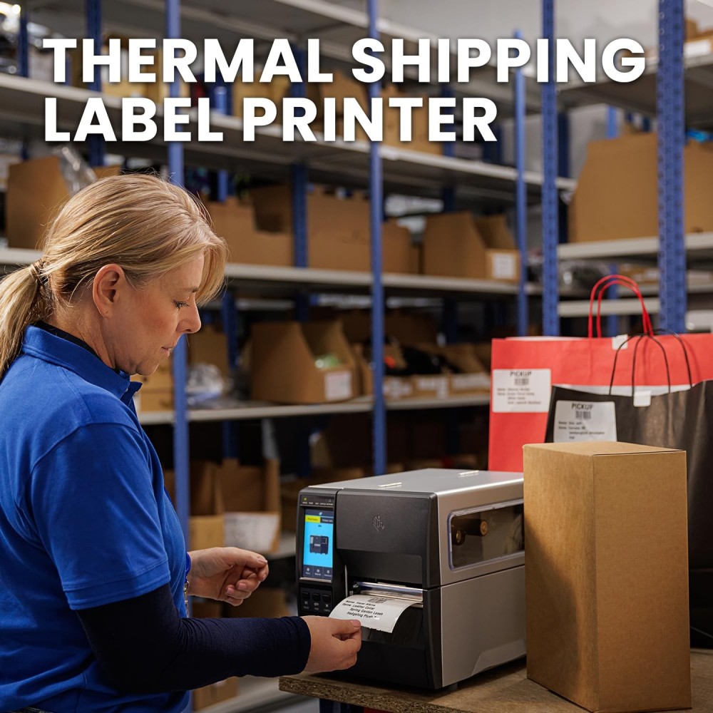 Zebra ZT231 Thermal Shipping Label Printer 4 Inches 200 DPI Desktop Barcode Receipt Commercial with 4.3-Inch Color Touch Display with Intuitive Menu for Quick Operation and Settings Management(Black)