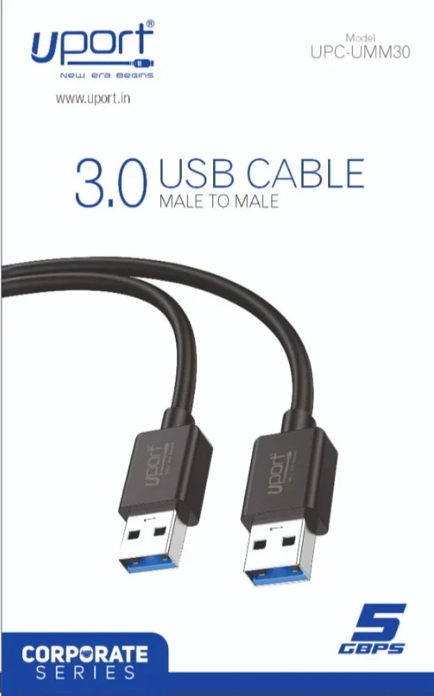 UPORT USB 3.0 Male to Male Cable 1.8M–10M, USB A to A High-Speed Data Cable, 10Gbps USB Cable for Printer, Scanner, Camera & Audio Interface