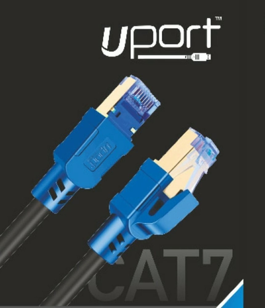 UPORT CAT 7 Patch Cord Cable 1.5M to 20M, 10Gbps High Speed Ethernet LAN Cable, Cat7 STP Network Cable, 600MHz Broadband Internet Cable - (Black)