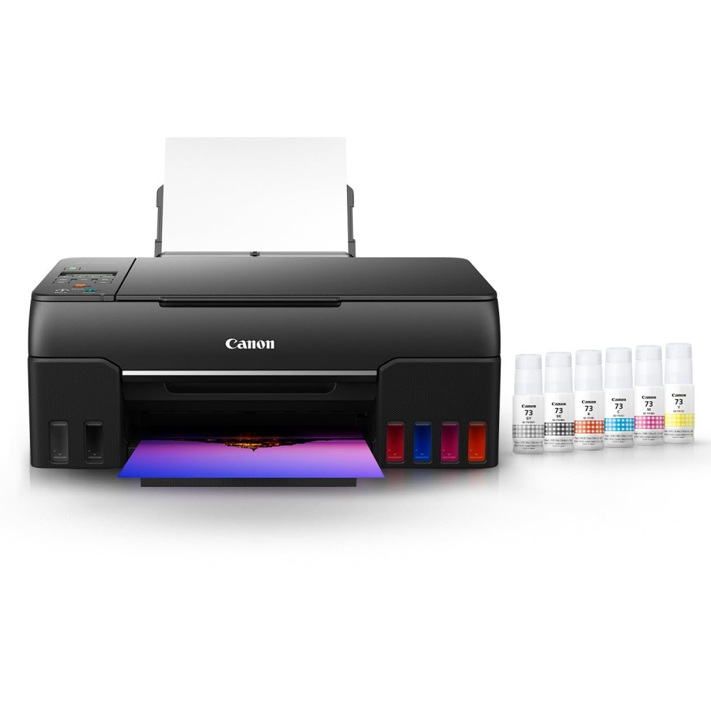 Canon PIXMA MegaTank G670 6 Colour, Print,Scan,Copy, High Volume Printing Photo Printer, User Replaceable Print Heads & Maintainence Cartridge.