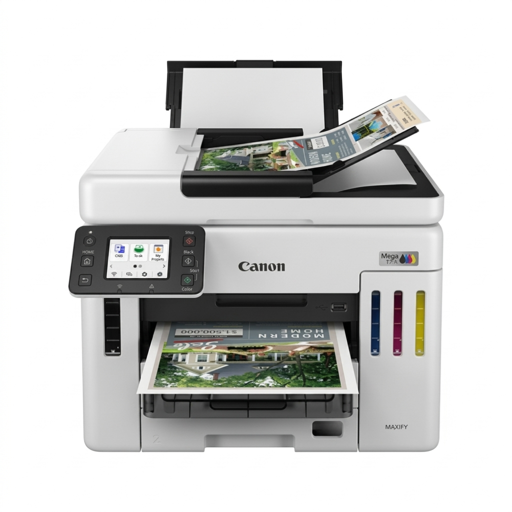 Canon MAXIFY GX7170 A4 Wi-Fi All-In-One Colour Ink Tank Photo Copier Machine Printer with ADF, Duplex & Fax