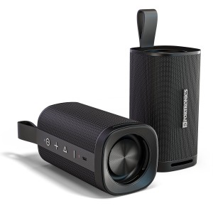 Portronics Fynix Mini 20W HD Sound Portable Bluetooth Speaker with Dual Passive Radiator, 360° Surround Sound, Upto 4 Hours, Handsfree Calling, TWS Pairing, Bluetooth 5.3V, Type C Charging(Black)