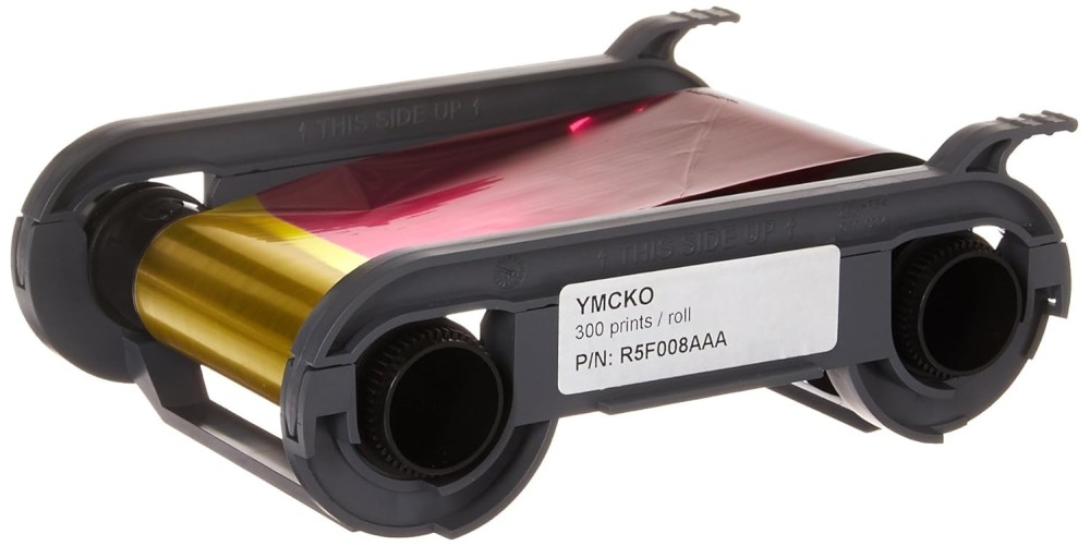 Evolis R5F008AAA YMCKO 5 Panel Color Ribbon | 300 Prints | Genuine High Trust Ribbon for ID Card Printers