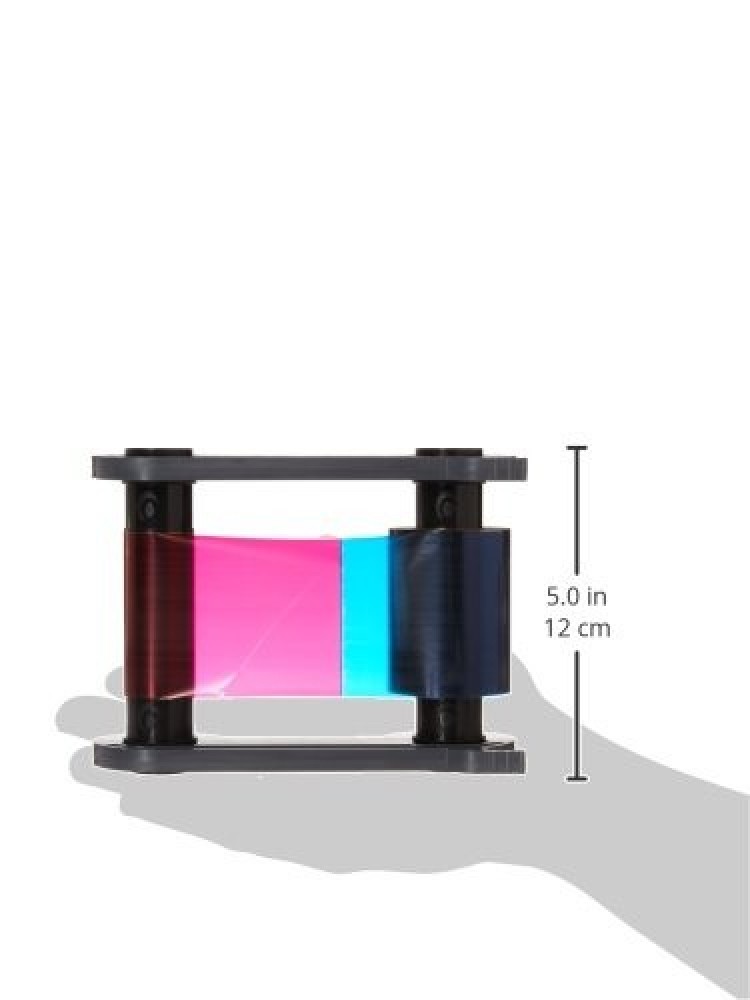 Evolis R5F008AAA YMCKO 5 Panel Color Ribbon | 300 Prints | Genuine High Trust Ribbon for ID Card Printers