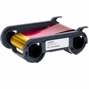 Evolis R5F008AAA YMCKO 5 Panel Color Ribbon | 300 Prints | Genuine High Trust Ribbon for ID Card Printers