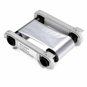 Evolis Metallic Silver Monochrome Ribbon | 1000 Prints/Roll | Compatible with Elypso, Primacy & Zenius ID Card Printers | Genuine Evolis Consumable