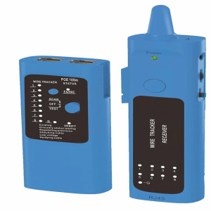 UPORT Network Wire Tracker & LAN Cable Tester, RJ45/RJ11 Cable Tracer, Up to 300M Range, 9 LED Wire Mapping, Open/Short Circuit & Grounding Test, Transmitter & Receiver, Battery Powered, Industrial Networking Tool