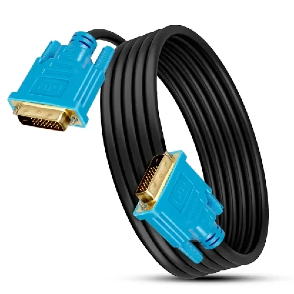 UPORT DVI to DVI Cable 1.8M 24+1 Male to Male, Gold Plated DVI Cable with Ferrite Core, 1080p - (Black)