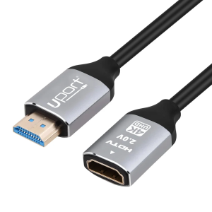 UPORT HDMI Male to Female Extension Cable 1M, HDMI 2.0 High Speed 18Gbps, 4K 30Hz Gold Plated Connector