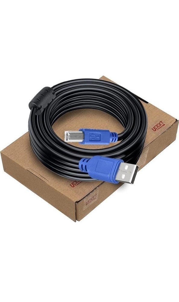 UPORT USB Printer Cable USB A to USB B 2.0, 1.8/3/5/10M Black Cable for Inkjet Printer, Scanner & Copier