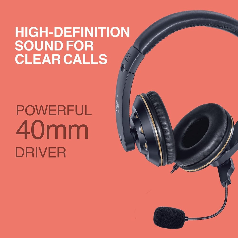 FINGERS USB-Tonic H9 Wired On-Ear Headset with Adjustable Mic