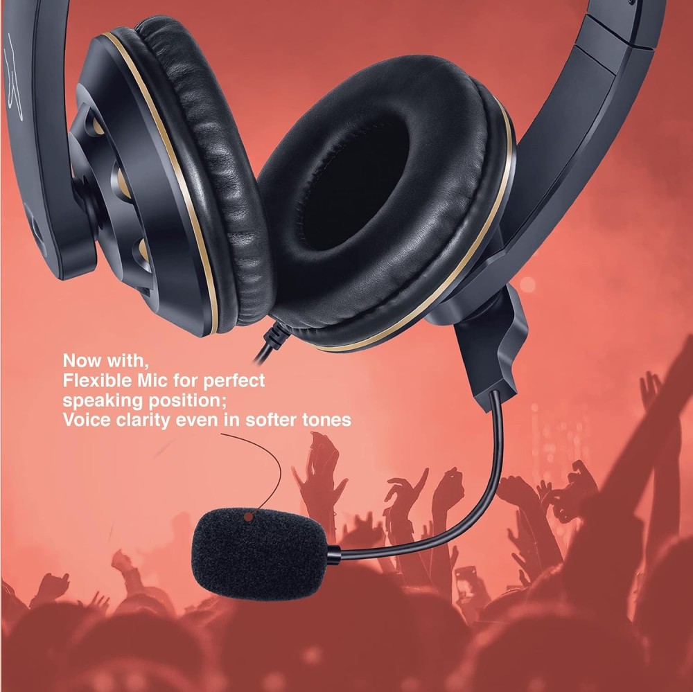 FINGERS USB-Tonic H9 Wired On-Ear Headset with Adjustable Mic