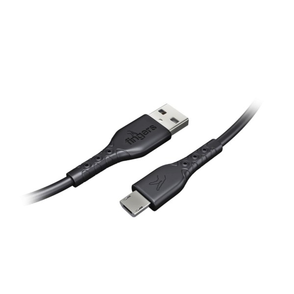 FINGERS FMC-Micro-05, Sturdy Micro USB Cable, Fast Charging (Supports up to 3.0 A-Max), 480mbps Data Transmission, 1m Length