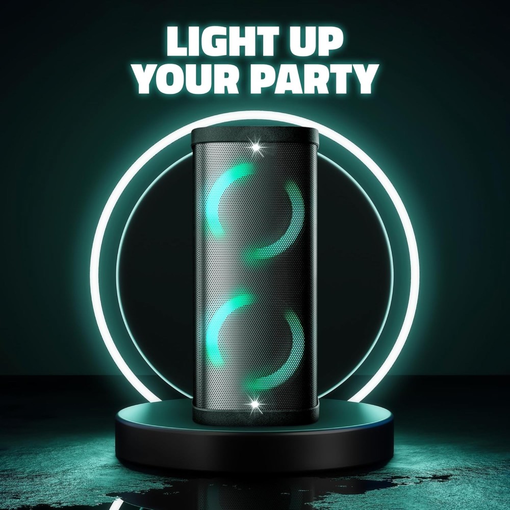 Artis BT808 80W Wireless Bluetooth Party Speaker with FM/USB/Aux in/Mobile Stand & 2X UHF Wireless Mic.