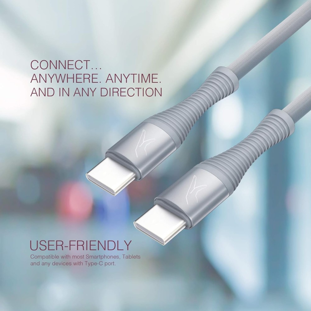 FINGERS FMC C-to-C USB-C Connector Mobile Cable with Fast Charging (up to 3.0 A) and Data Transfer