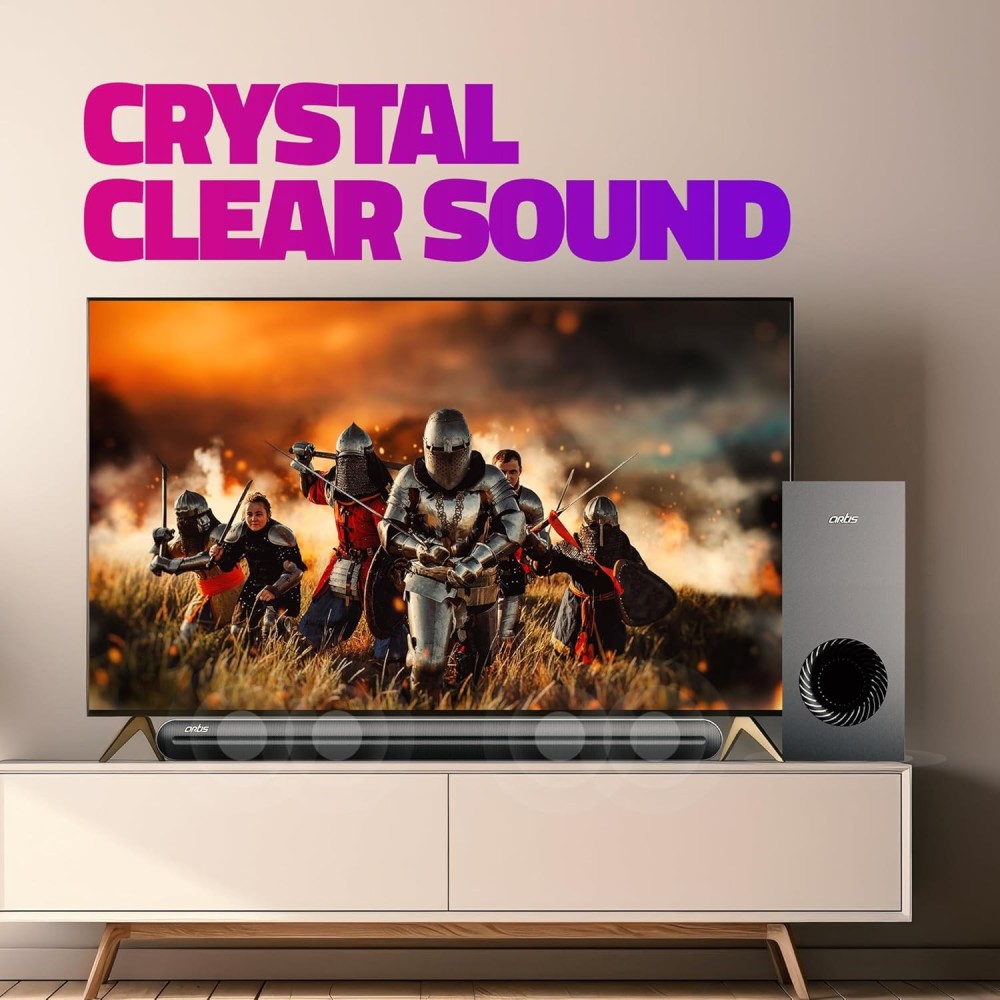 Artis SoundHub 410 320W 2.1 Channel Wireless Bluetooth Soundbar with Wireless Subwoofer, 3 EQ Presets, 4 Driver Units, HDMI ARC, Optical, AUX, Coaxial & USB Connectivity – Home Theater Sound System