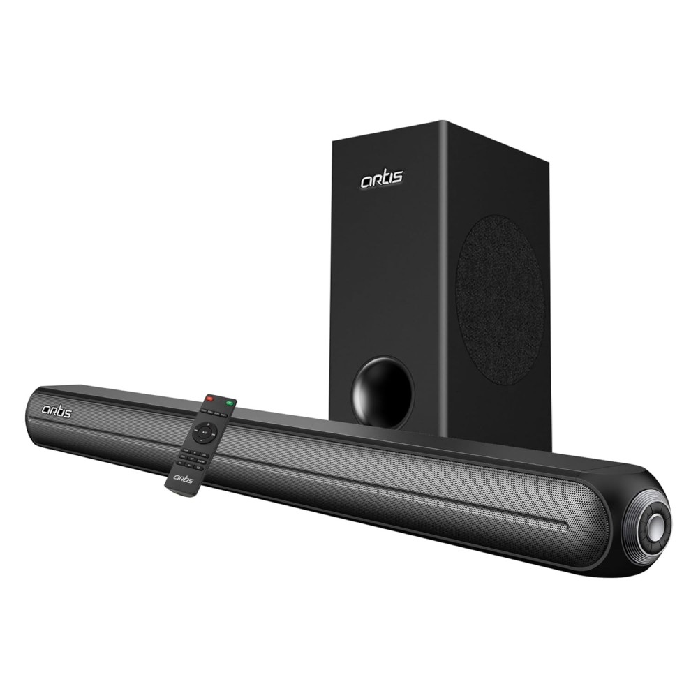 Artis SoundHub 310 2.1 CH 200 Watts Wireless Bluetooth Soundbar with Wired Subwoofer & Multiple Input Modes: Bluetooth/HDMI (ARC) / AUX in/Optical