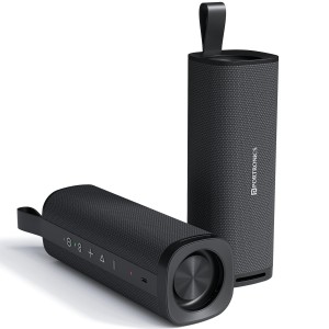 Portronics Fynix 30W HD Sound Portable Bluetooth Speaker with Dual Passive Radiator, 360° Surround Sound, Upto 6 Hours, Handsfree Calling, TWS Pairing, Bluetooth 5.3V, Type C Charging(Black)