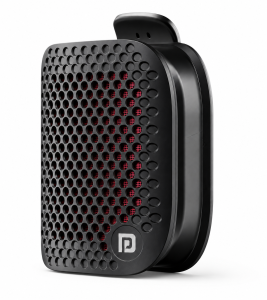 Portronics Talk Five 3W Wearable Bluetooth Speaker with Mic, Spring Clip-On, Upto 10Hours Playtime, IPX5 Water/Dust Resistant, Bluetooth 5.3v, Big Buttons, Portable Speaker with Microphone (Black)