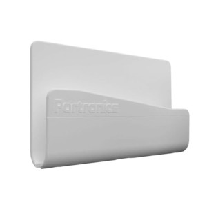 Portronics Modesk 101 Wall Mount Mobile Holder with Strong Adhesive Strips | Phone Charging Holder for iPhone, Android Smartphones & Mini Tablets | Stick-On Wall Phone Stand(White)