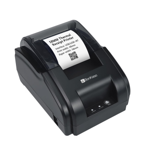 BonKaso BKT05 58mm Thermal Receipt Printer, Direct Thermal POS Bill Printer with ESC/POS, 90mm/s Printing, USB & Bluetooth, Logo, Graphics, 1D/2D Barcode Support