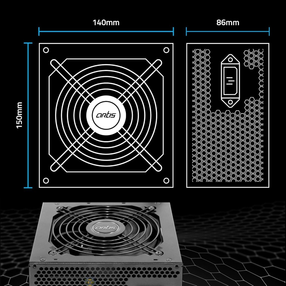 VIP 450R12 Pro SMPS Computer Power Supply Unit 120mm Smart Temperature Control Fan Supports The Latest ATX 12V Intel & AMD Platforms, Hi-Pot Tested (Black)