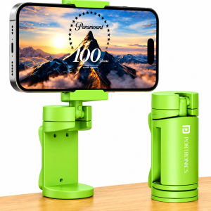 Portronics Mobot Clip 360° Adjustable Mobile Holder Stand for Table, Phone Stand for Video Recording & Vlogging, Lightweight Pocket-Friendly Design, Compatible with 4.5–6.9 Inch Smartphones – (Green)
