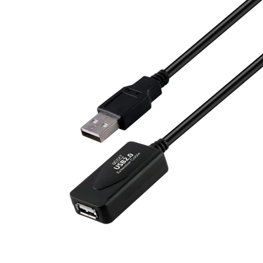 UPORT USB 2.0 Active Extension Cable 10M, USB A Male to A Female Repeater Cable, 5Gbps High Speed Data Transfer, Shielded USB Extension Cable with Built-in Amplifier, Plug & Play - (Black)