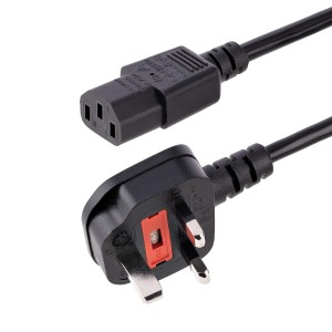 UPORT 6 Feet UK Computer Power Cord, Type M 3-Pin Power Cable, 250V 10A Standard Mains Power Cord for Desktop PC, Computer, Monitor, Printer & Electronic Devices