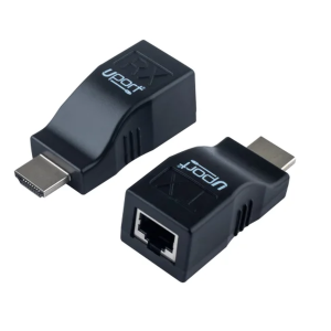 UPORT 30M HDMI Extender 1080P HDMI to RJ45 over Cat6 UTP Cable, HDMI 1.4 CCTV Video Extender, Self-Powered