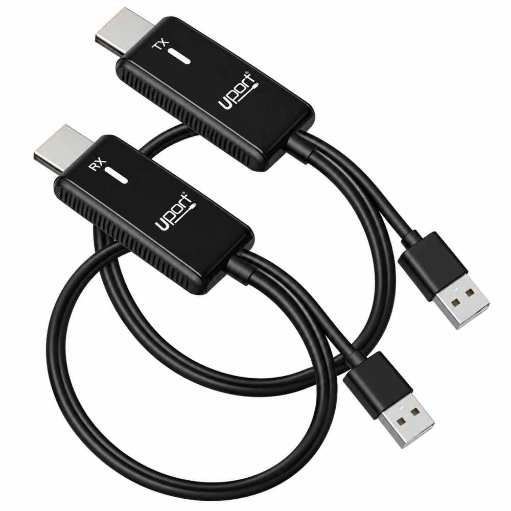 UPORT Wireless HDMI Extender 50M/60M, 4K 30Hz & 1080P HDMI Transmitter Receiver, HDMI 2.0, USB Powered, Wireless HDMI Extender with IR Support