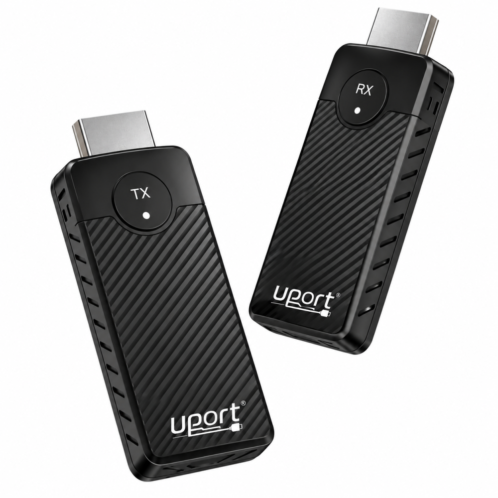 UPORT Gold HDMI Wireless Extender 50M Long Range HDMI Transmitter & Receiver, Wireless HDMI Video Extender for TV, Projector & Monitor