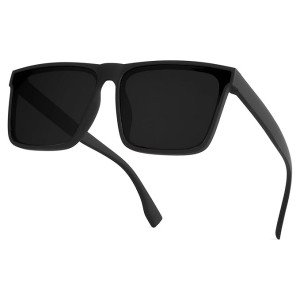 Black Retro Square Sunglasses/Goggles For Men's -UV Protected-Pack of 1