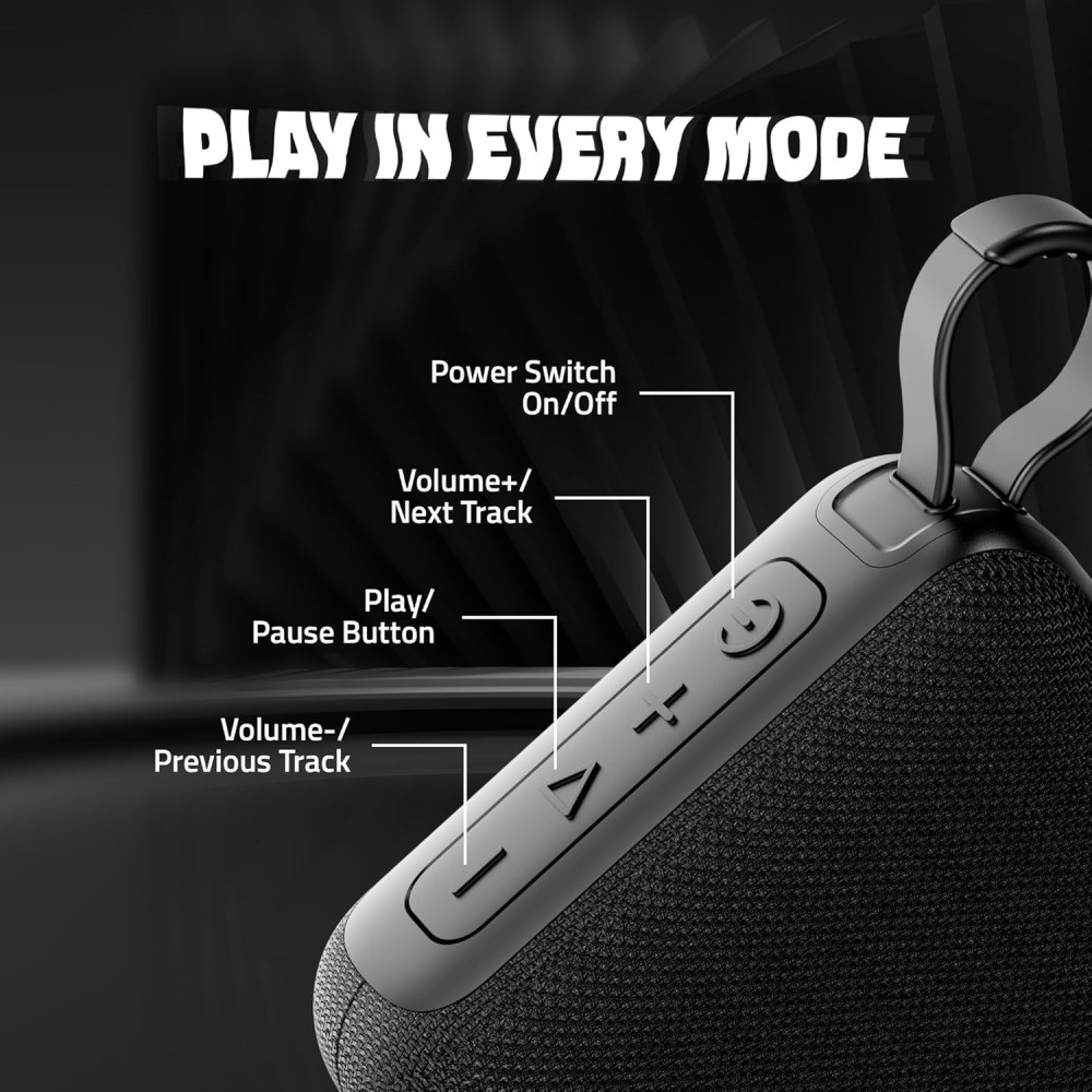 Artis BT09 Wireless Bluetooth Speaker with USB Input, TF Card Input and Hands Free Calling (Black)
