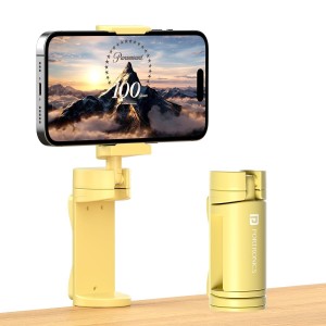 Portronics Mobot Clip 360° Adjustable Mobile Holder Stand for Table, Video Recording & Vlogging | Lightweight & Pocket-Friendly Phone Stand | Compatible with 4.5–6.9 Inch Smartphones(Yellow)