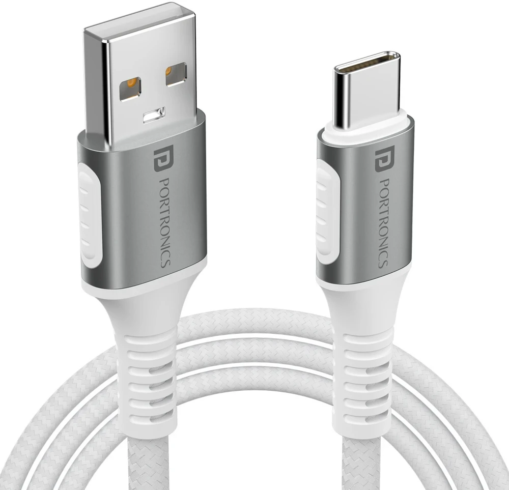 Portronics Konnect Y 3A USB Type-A to USB Type-C Cable (1.5m)