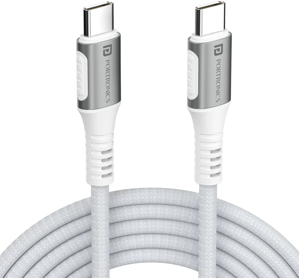 Portronics Konnect Y 60W USB Type-C to Type-C Cable (1.5m)