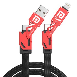 Portronics ProCharge 4 60W 4-in-1 Multifunctional Fast Charging Cable