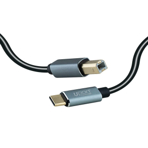 UPORT USB Type C to Printer Cable 1.5M/1.8M, USB 2.0 Type-C to USB Type-B Cable, 5Gbps High-Speed Data Transfer, Compatible with Dot Matrix & Laser Printers, Scanners & Copiers - (Black)