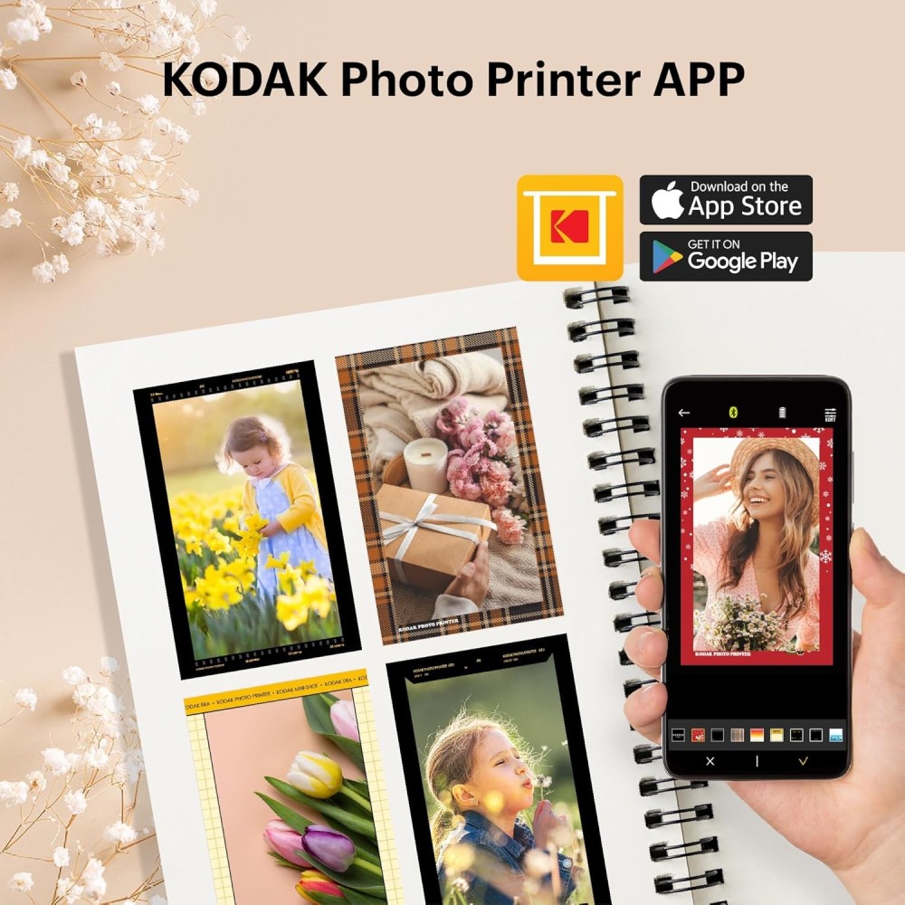 KODAK Mini Shot 2 Retro 4PASS 2-in-1 Instant Camera & Photo Printer (2.1 x 3.4 Inch) with 68 Photo Sheets Gift Bundle – (White)